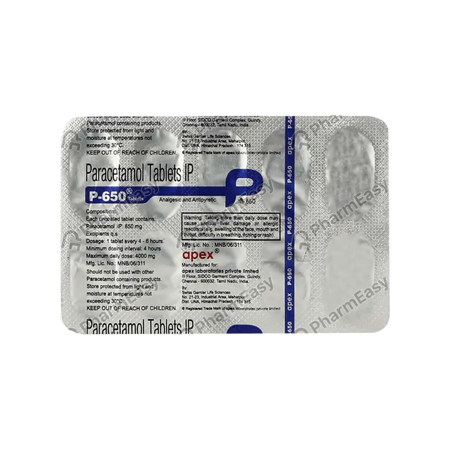 P 650MG TABLET