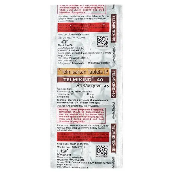 TELMIKIND 40 TABLET
