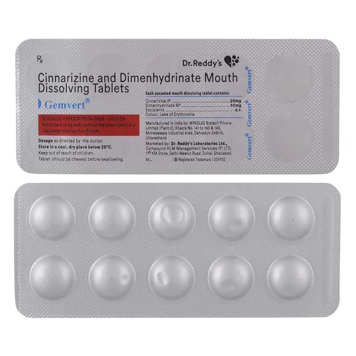 GEMVERT 20/40MG TAB
