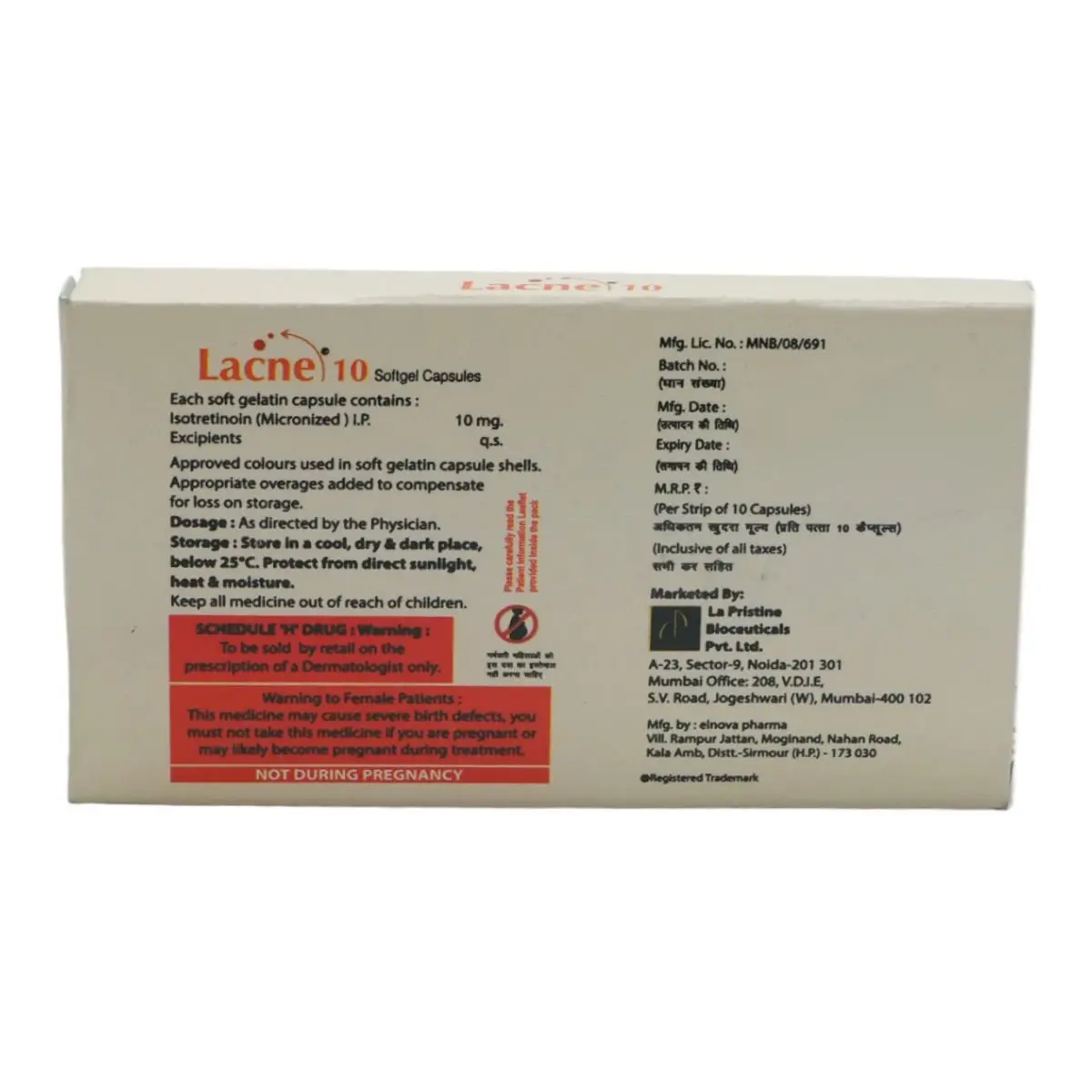 LACNE 10MG
