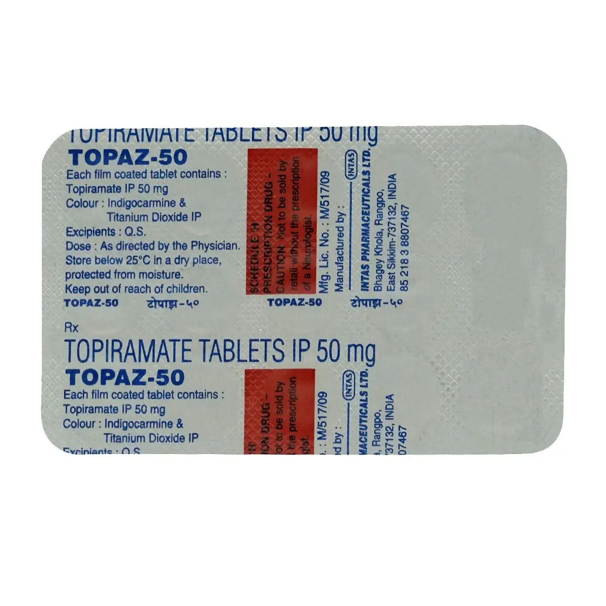 TOPAZ 50MG TAB